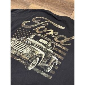 Vintage Y2K Delta‎ Pro Weight Ford Double Sided Graphic Tee Shirt Black Men's XL